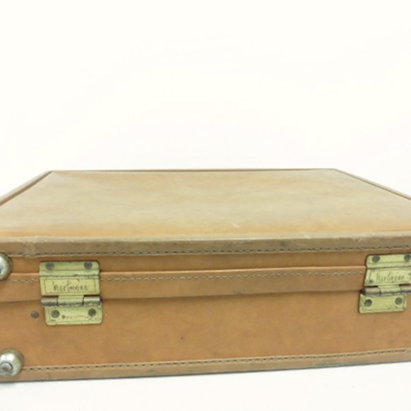 Hartmann briefcase saddle brown leather attache brass locks vintage 18" - Picture 6 of 14